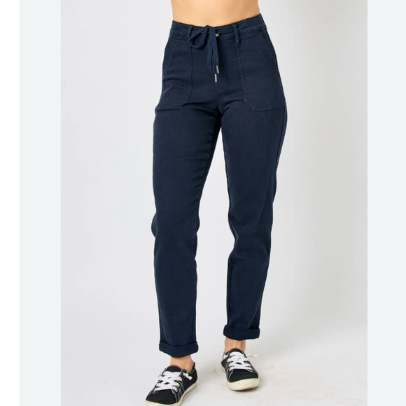 Judy Blue Denim - JUDY BLUE High Waist Garment Dyed Navy Blue Denim Jeans Size 5 / 27